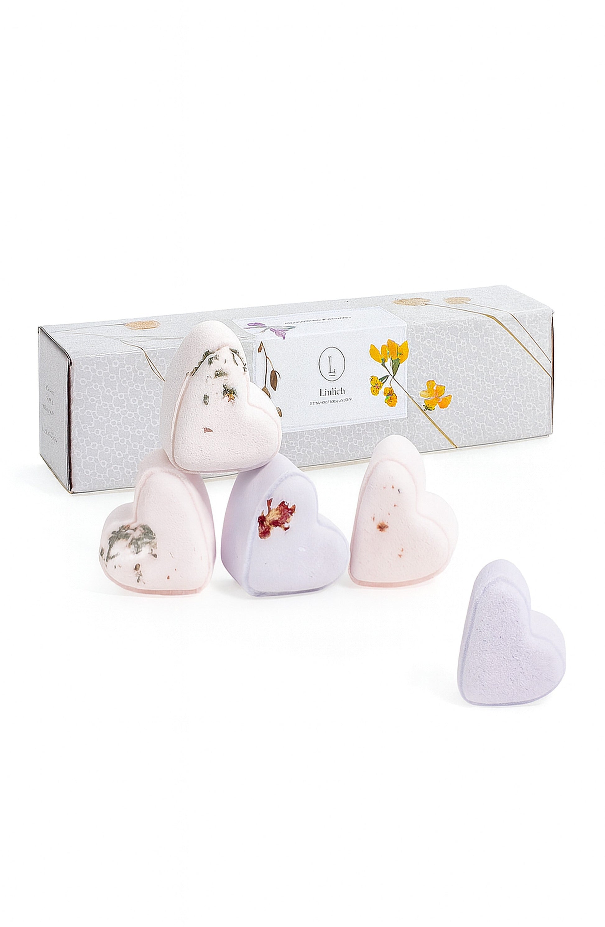 Bath Bombs - Lavender  - a Set of 5 Heart Shaped Gift box - Mother's Day best gift - Premium Unisex gift set from Lizush soap - Just $60.77! Shop now at Heiroma