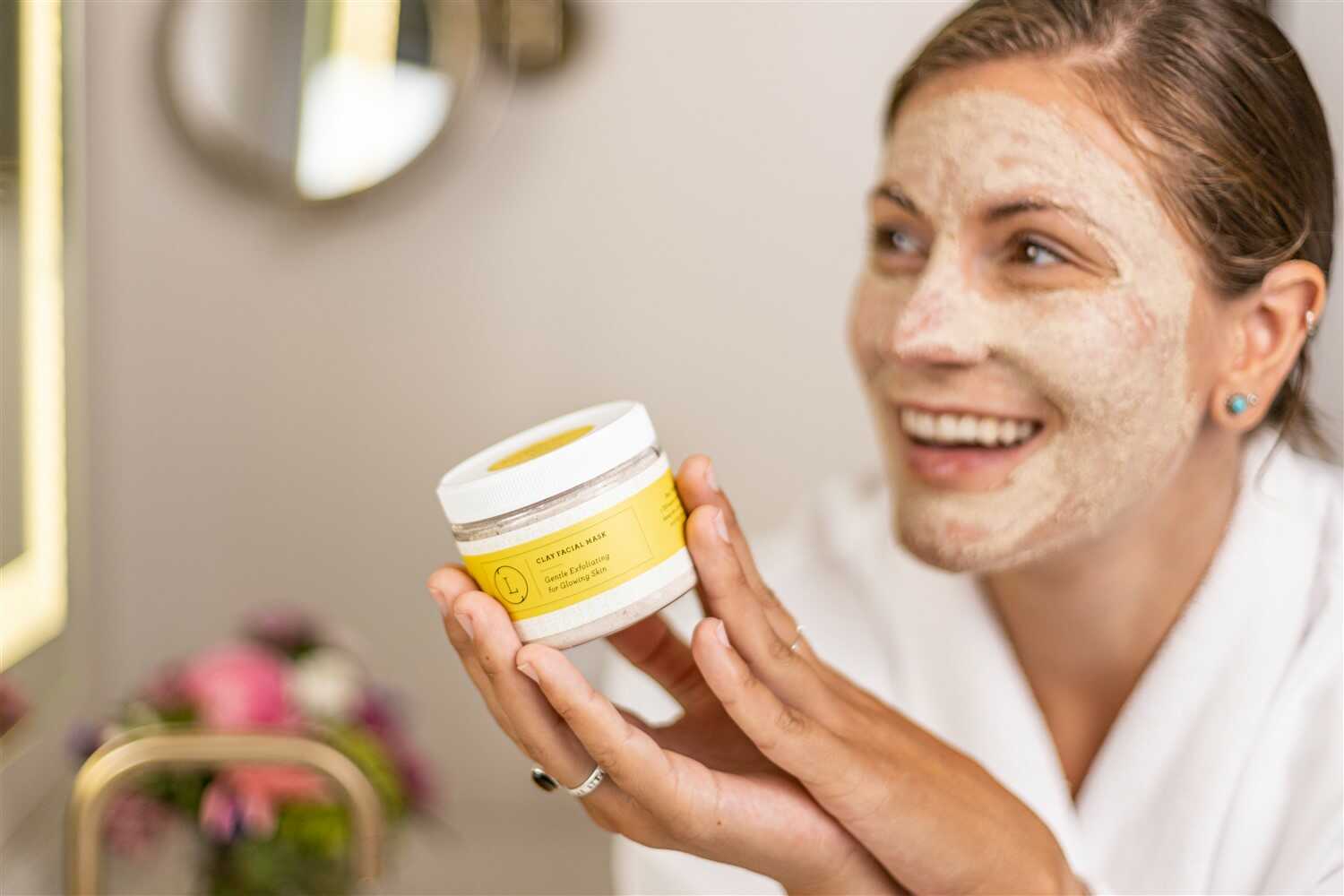 Natural Clay Facial Mask, Exfoliating Mask, Glowing skin Mask - Premium BODY SCRUBS from Lizush soap - Just $26.74! Shop now at Heiroma