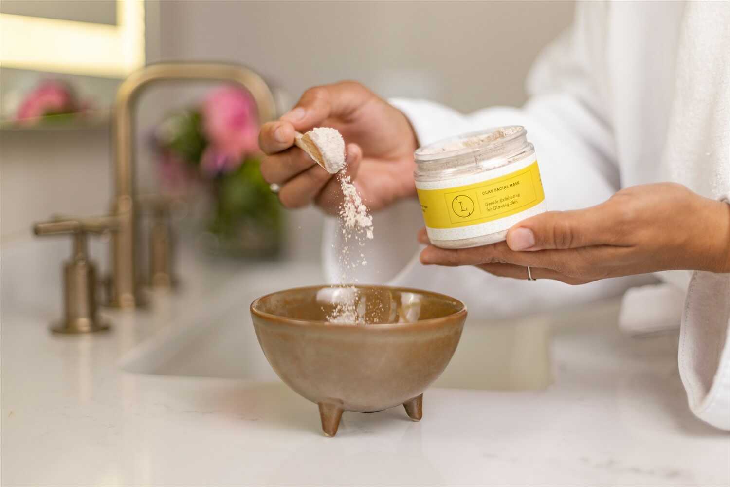 Natural Clay Facial Mask, Exfoliating Mask, Glowing skin Mask - Premium BODY SCRUBS from Lizush soap - Just $26.74! Shop now at Heiroma