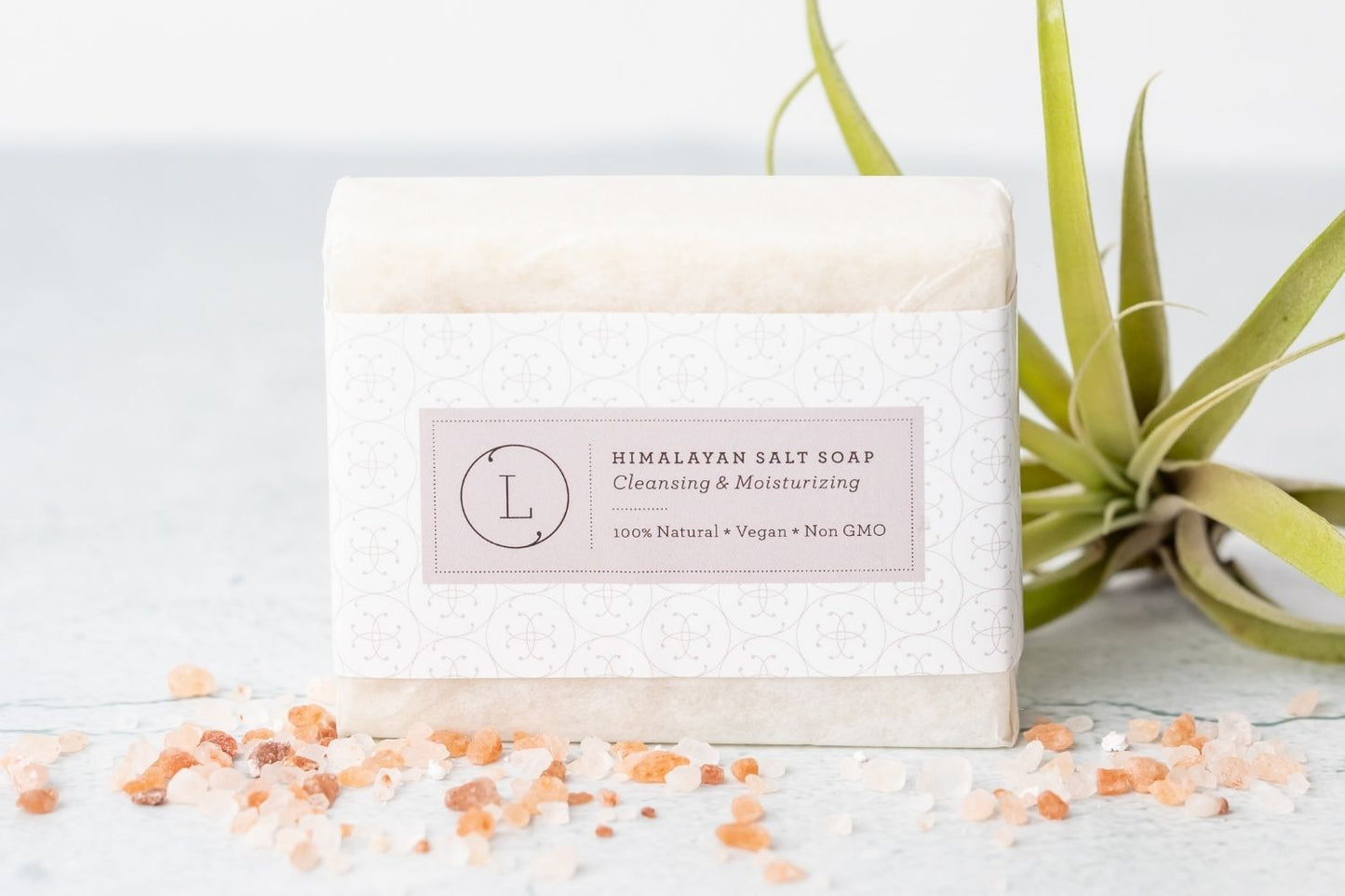 2x Himalayan Salt Soap Bar, Natural Unscented Soap, Vegan Handmade Soap - Premium NATURAL SOAP BAR from Lizush soap - Just $36.46! Shop now at Heiroma