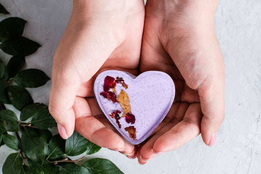 Bath Bombs - Lavender  - a Set of 5 Heart Shaped Gift box - Mother's Day best gift - Premium Unisex gift set from Lizush soap - Just $60.77! Shop now at Heiroma